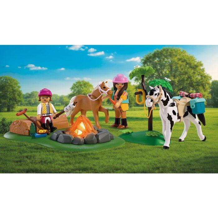 PLAYMOBIL I love horses 72132 Balade à cheval et feu de camp