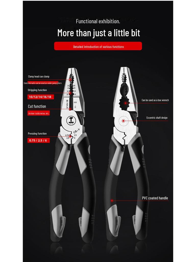 Green Forest Industrial Electrician Pliers & Wire Cutter/Stripper