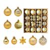 42pcs Christmas Tree Ornament Plastic Ball Decorations For DIY Crafts And Painted Designed Boxes Pendant