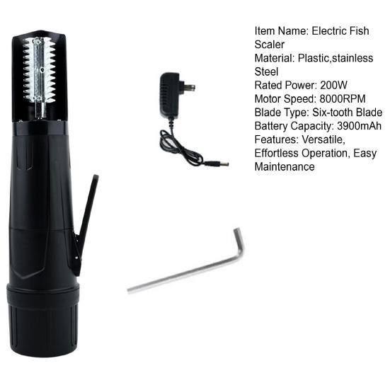 Электрическая чистка рыбы с регулируемой скоростью, электрический удалитель чешуи рыбы, безопасный инструмент для очистки рыбы для кухни и использования на открытом воздухе