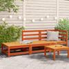 VidaXL Garden Sofa Footrest 2 Seater, Seat with Backrest, Outdoor Patio Backyard Terrace Furniture, Wood 837974