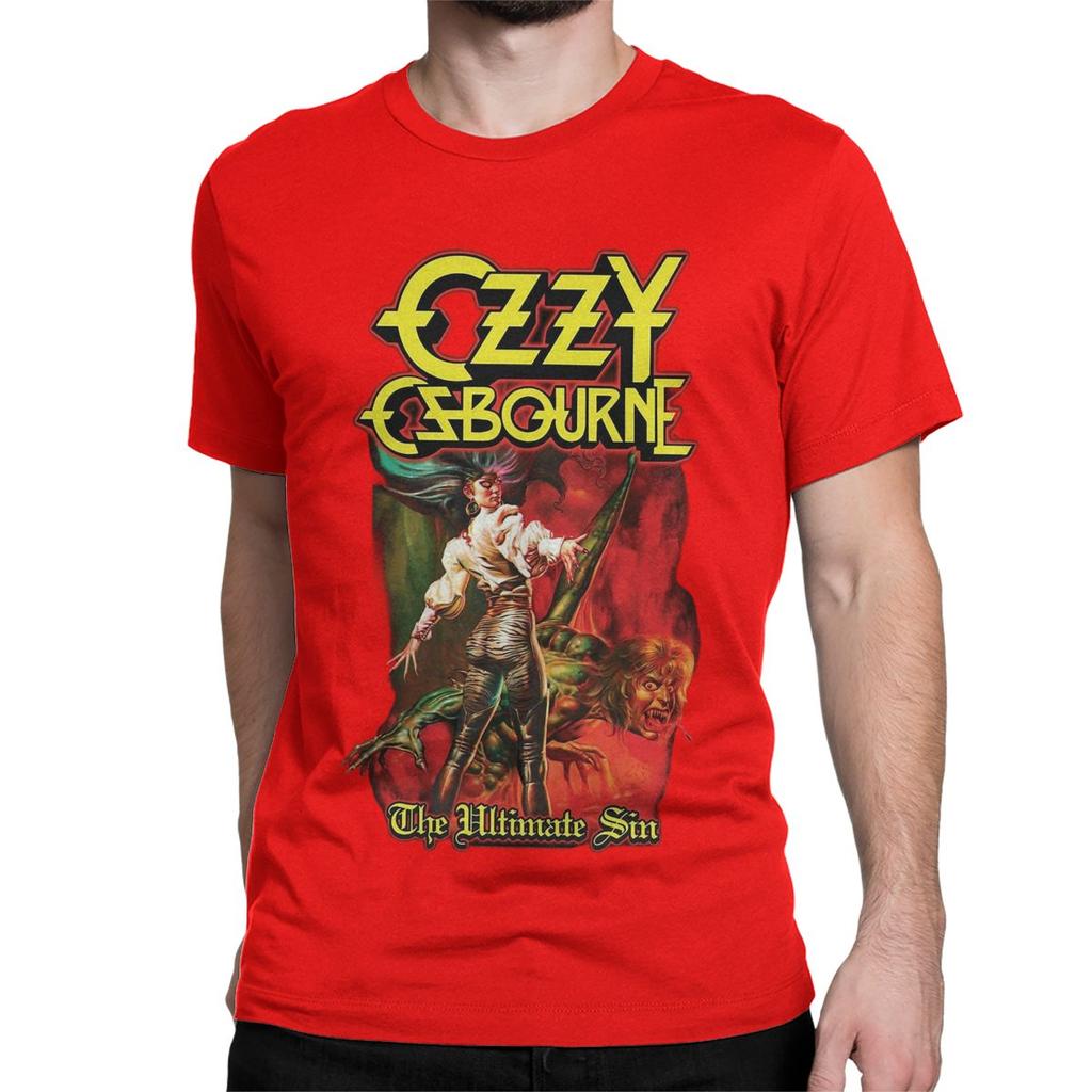 Панк Группа Рок Музыка Футболки Мужские Женские 100% Хлопок Футболки Круглый Вырез Футболка Оззи Осборна Одежда с Коротким Рукавом Взрослый