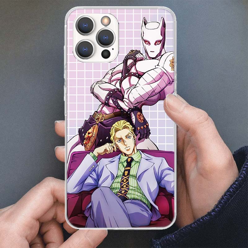 Чехол для телефона Anime JoJo Killer Queen для Apple iPhone 16 15 14 13 12 11 Pro Max Mini XS XR X 7 Plus 8 + SE с мягким силиконовым принтом She
