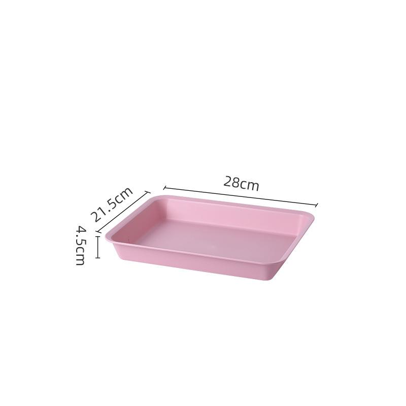 Nordic Plastic Tea Fruit Dessert Serving Tray Rectangular Kitchen Food Cake Plate Dinnerware Table Dining Organizer