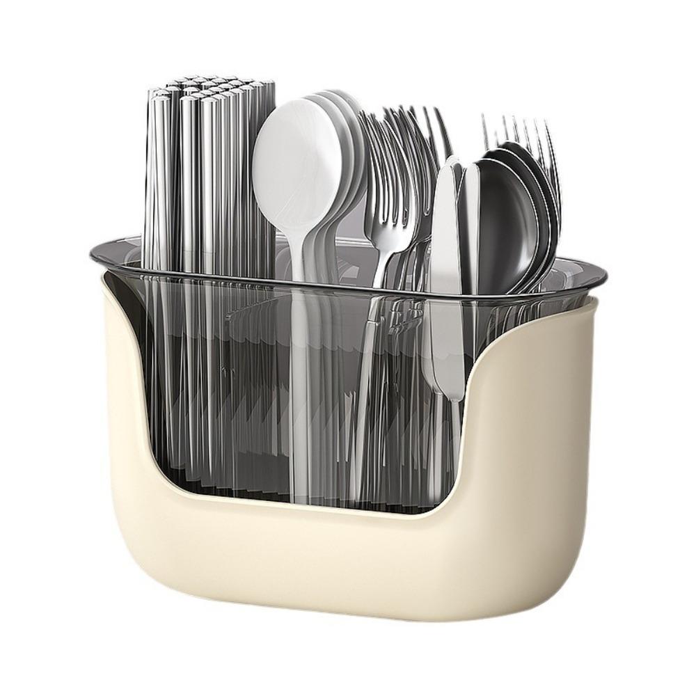 Multifunction Cutlery Drain Rack 3 Grids Utensil Drying Rack Non-toxic Kitchen Utensil Holder Home