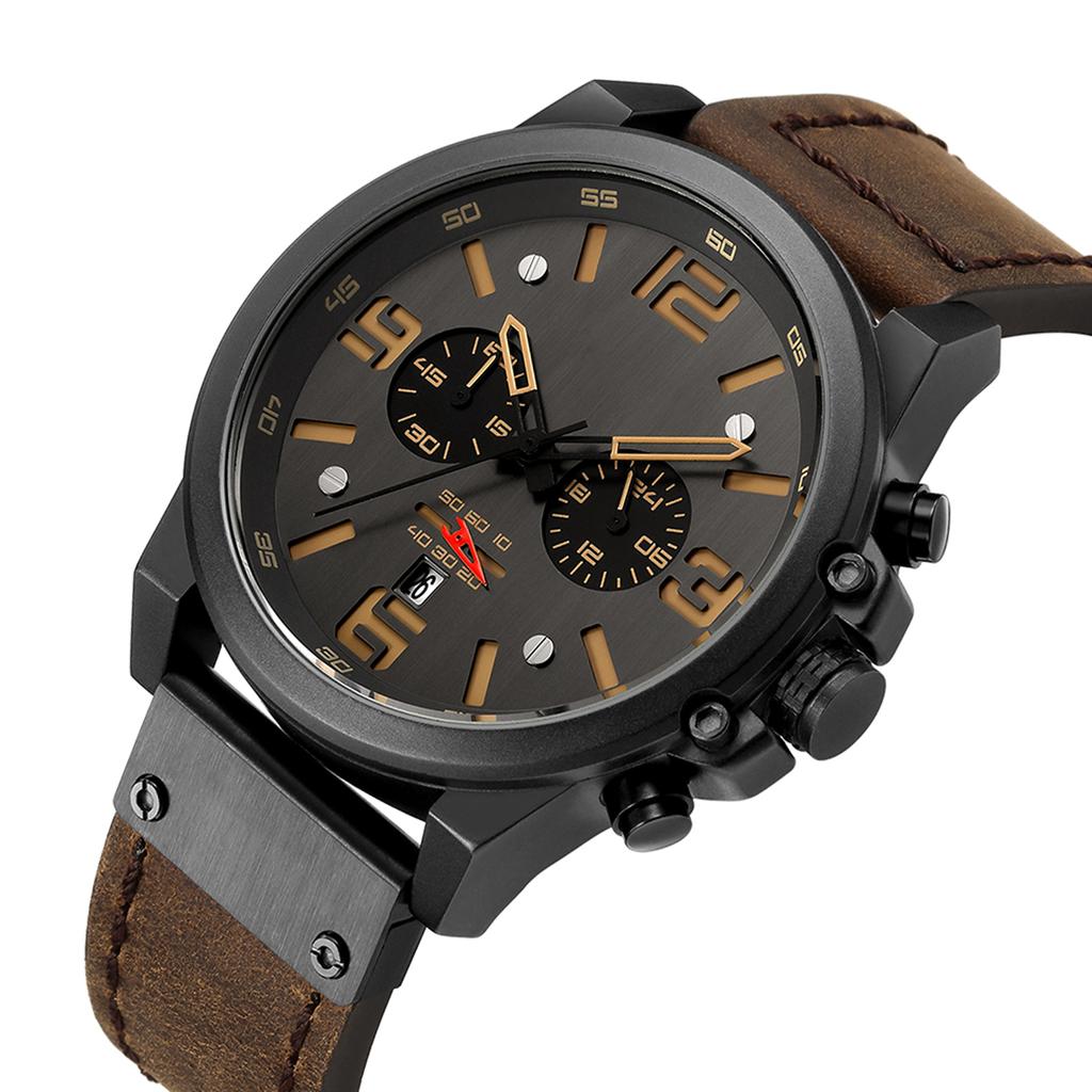 CURREN 8314 Мужские часы Кварцевые брендовые часы Наручные часы Календарь Часовой минутный дисплей Кожаные часы