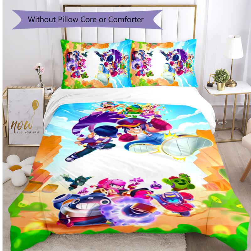 roblox game Printed 3PCS Bedding Set Soft Breathable Duvet Cover Pillowcases Set Washable Bedroom Decor Home Gift