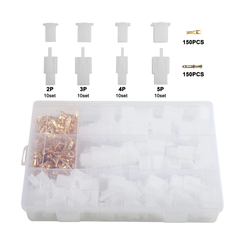 380 PCS Auto Wire Connector Housing Terminal 2 3 4 6Pin Crimp Cable Terminal  Car Repair Tool Accessories