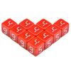 Digital D6 Dice6 Sided Cube 16mm Acrylic 10pcs for Poker Card Game Gaming Table