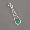 Замечательные украшения из драгоценного камня Зеленый Оникс, Подвеска из стерлингового серебра 925 пробы, Ослепительная серебряная цепочка ручной работы, Подвеска в подарок на День Благодарения
