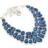 Chrysocolla Gemstone Handmade 925 Silver Necklace 18" JCN326-7