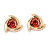 [M8767] - Gold Plated Earrings 'Sissi' Red Gold - 8 Mm