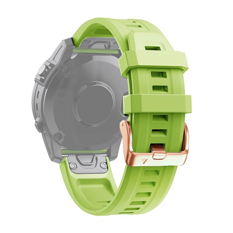 Для Garmin Fenix 6S Pro 20 мм Розово-золотая пряжка Силиконовый ремешок для часов