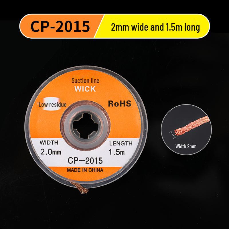 Медная экологически чистая проволока для распайки и прокладка для паяльных станций - длина 1,5 м, доступные ширины: 1,5, 2,0, 2,5, 3,0 мм