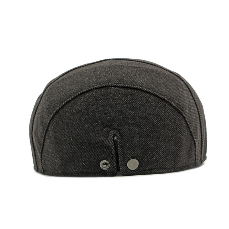 Шерстяная шапка мужская осенне-зимняя теплая однотонная кепка с козырьком британская мужская шляпа-форвард