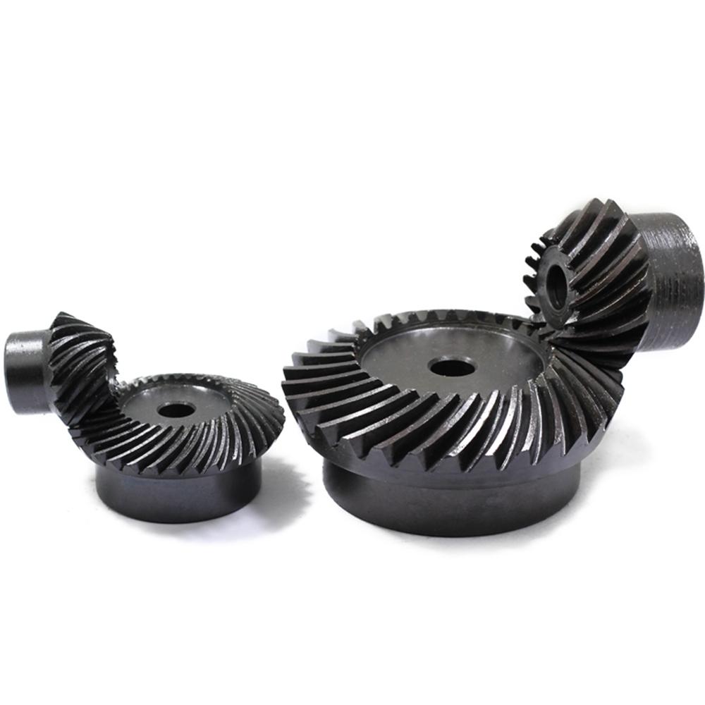 1:1 Precision Helical Bevel Gear 1M 15/20/25 Teeth 5/6/7/8MM Spiral Steel Gear 1M 20T 1M 25T