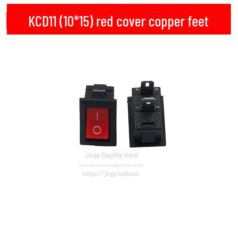 KCD11 Мини 2-контактный 2-скоростной выключатель питания в форме лодки 10x15 мм для небольшого вентилятора или телевизионной приставки