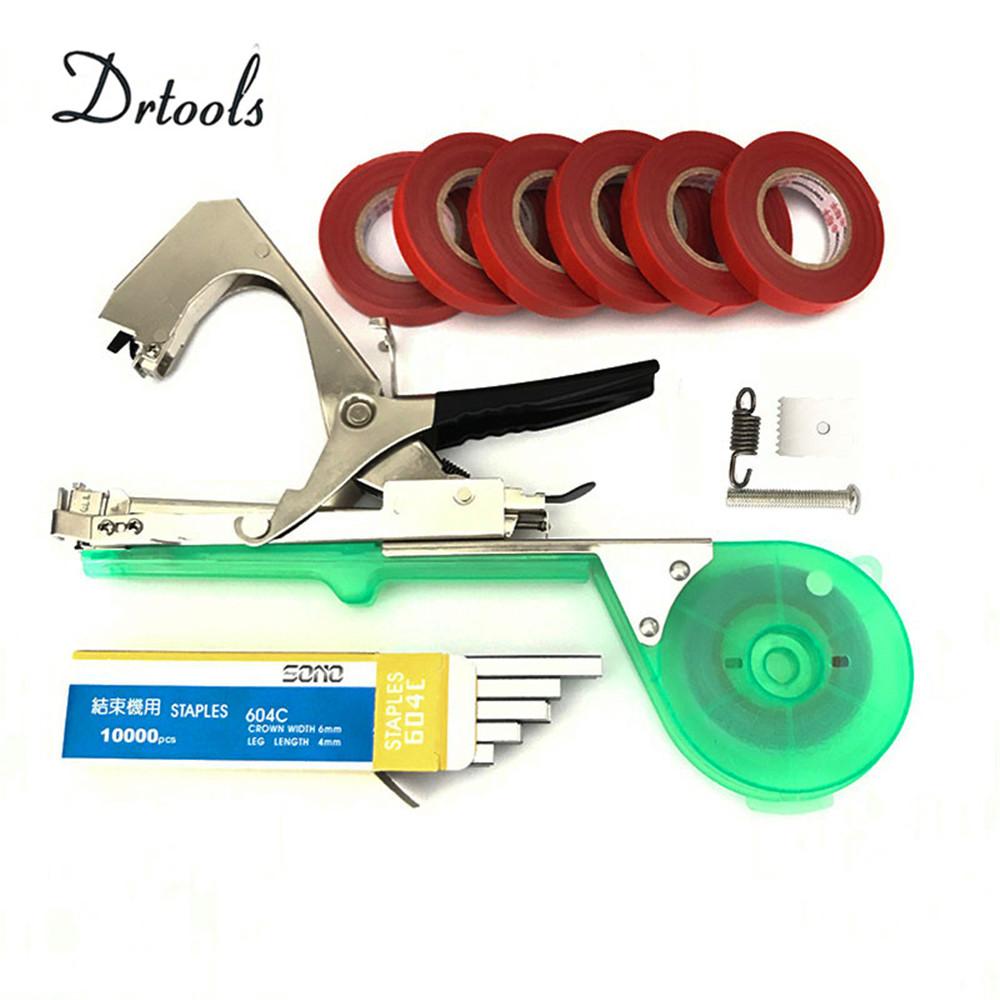 Drtools Garden Tools Garter Plants Tying Machine Branch Hand Tying Machine Tapetool Tapener Minced Vegetables Home Garden