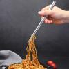 5 Pairs Stainless Steel Chopsticks High Hardness Reusable Anti-Slip Lightweight Metal Chopsticks