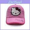 Детская мультяшная бейсболка Hello Kitty для защиты от солнца, дышащая хлопковая летняя головная одежда