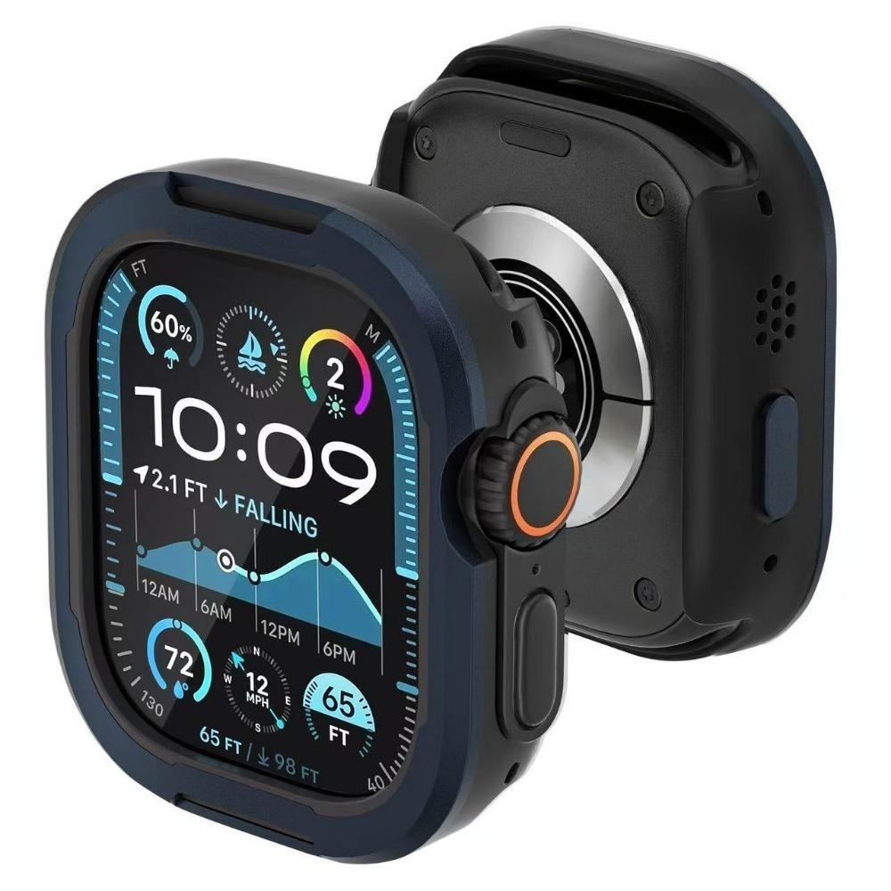 Металлический+ТПУ Чехол для Apple Watch Ultra 3/2 49мм Серии 11 10 46мм Защитный Бампер Чехол для iWatch 9 8 7 6 se 44мм 45мм 40мм 41мм