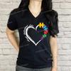 Autism VNeck Shirt Accept Understand Love Shirt Autism Awareness TShirt Heart Puzzle Piece Shirt Autism Teacher Gift Tops Tees