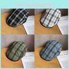 Vintage Plaid Forward Cap For Women Men Summer Sun Hat With Breathable Cotton Material