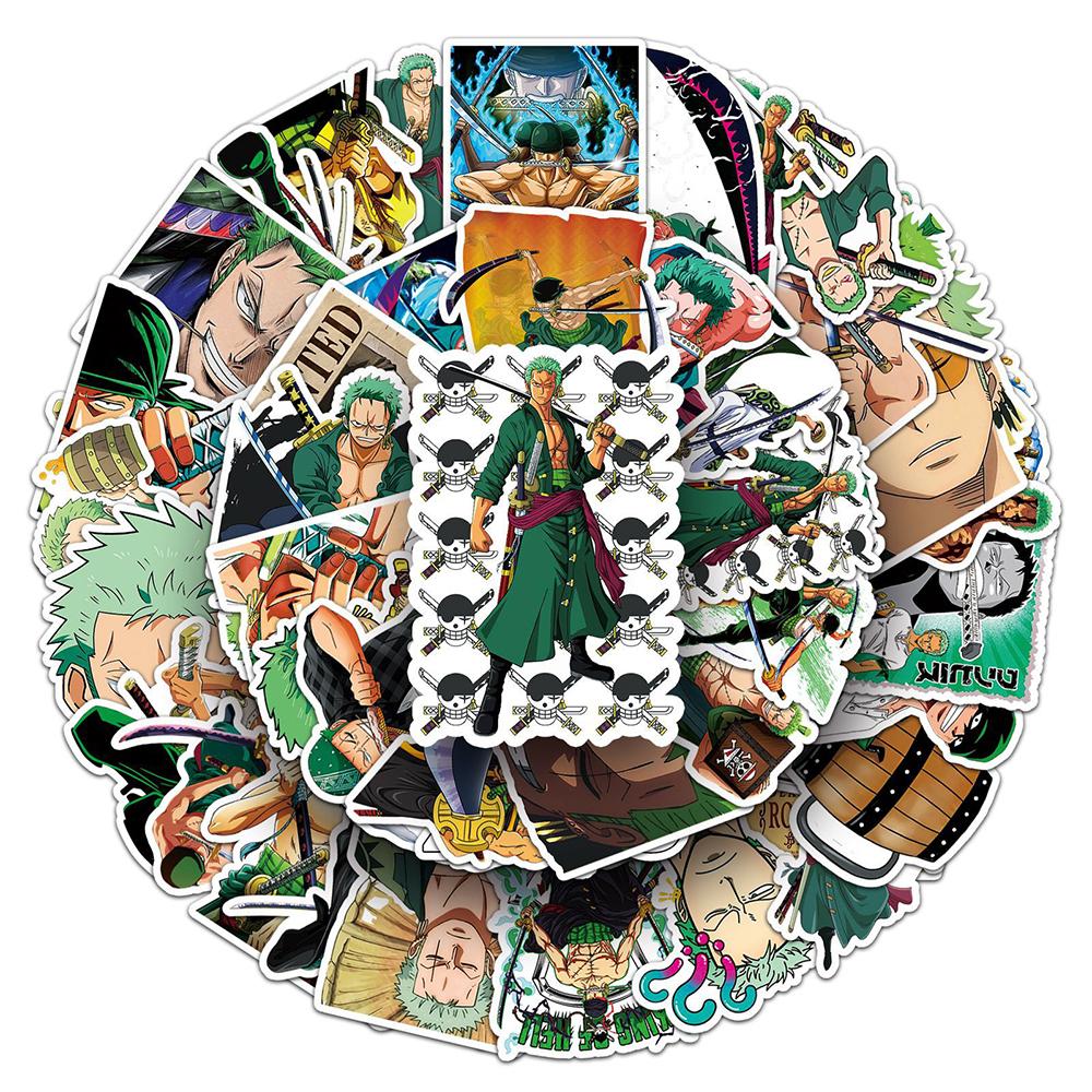 10/30/50 шт. Аниме ONE PIECE Наклейки с граффити Крутые наклейки с персонажем Зоро DIY Канцелярские принадлежности Холодильник Чемодан Водонепроницаемая Классическая наклейка