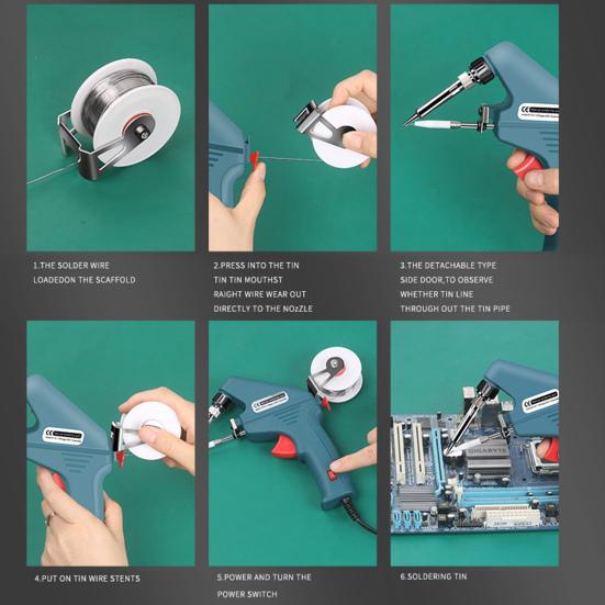 Сварочный утюг 60 Вт 220 В с быстрым нагревом, вилка европейского стандарта, автоматическая машина для подачи олова, паяльник, товары для дома