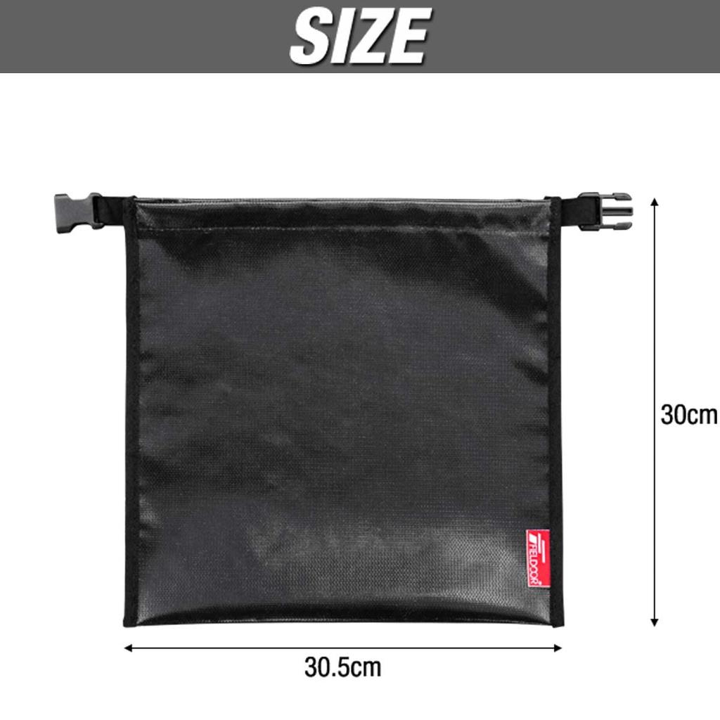 [Fieldia] Мешок для огнетушителя, мешок для утилизации древесного угля [размер S] Безопасная утилизация использованного угля и золы, огнестойкий, водонепроницаемый, для использования на открытом воздухе