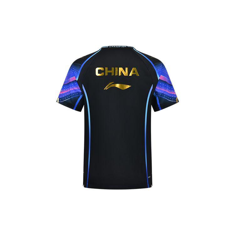 Футболка Li Ning с круглым вырезом и коротким рукавом в клетку, мужские топы, черные AAYT029-1
