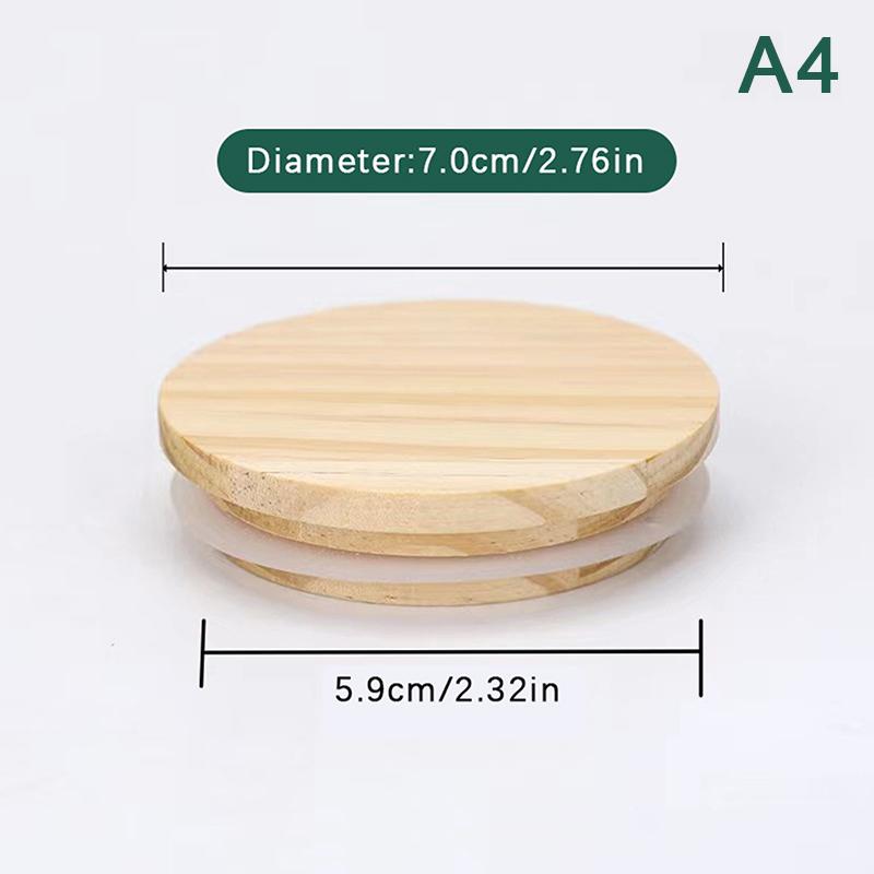 Wooden Lids Silica Gel Circle Seal Up Cover Pine Wood Cover Flower Wood Cover Seal Up Cani Storage Jar Handmade Candle Cup Lid