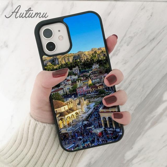 Чехол для телефона с флагом Греции и картой для iPhone 11 12 13 14 Pro Max mini X XR XS SE 2020 6 7 8 Plus Samsung Galaxy S21 S22