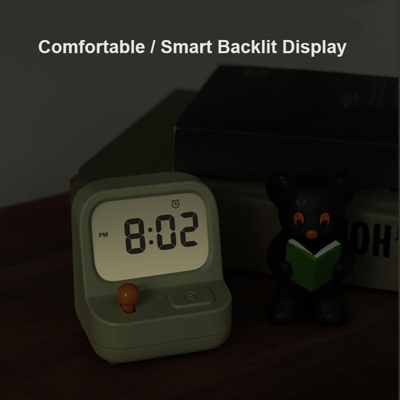 Ретро-будильник с обратным отсчетом и ЖК-дисплеем с подсветкой, будильник с функцией повтора сигнала, подарок для детей