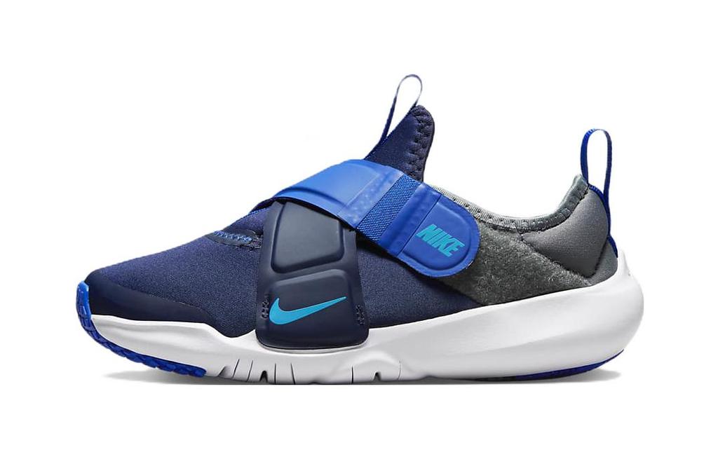 Nike Flex Advance Износостойкие Дышащие Низкие Детские Беговые Кроссовки Серый Синий Дети Возрастом 3 7 Лет CZ0186-403