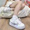 Осенние студенческие кожаные кеды женские новые белые светло-серые белые кеды нишевые кеды-хлебцы женские универсальные трендовые