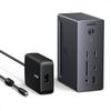 UGREEN Revodok Pro 314 Док-станция с тройным дисплеем, двойной HDMI, HDMI DP, 100 Вт PD, 10 Гбит/с, RJ45, проводная, совместима с ноутбуками Windows и MacBook, USB-C