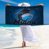 Miami Marlins Print Beach Towel, Large Soft Quick Dry Towel for Beach Camping Swimming