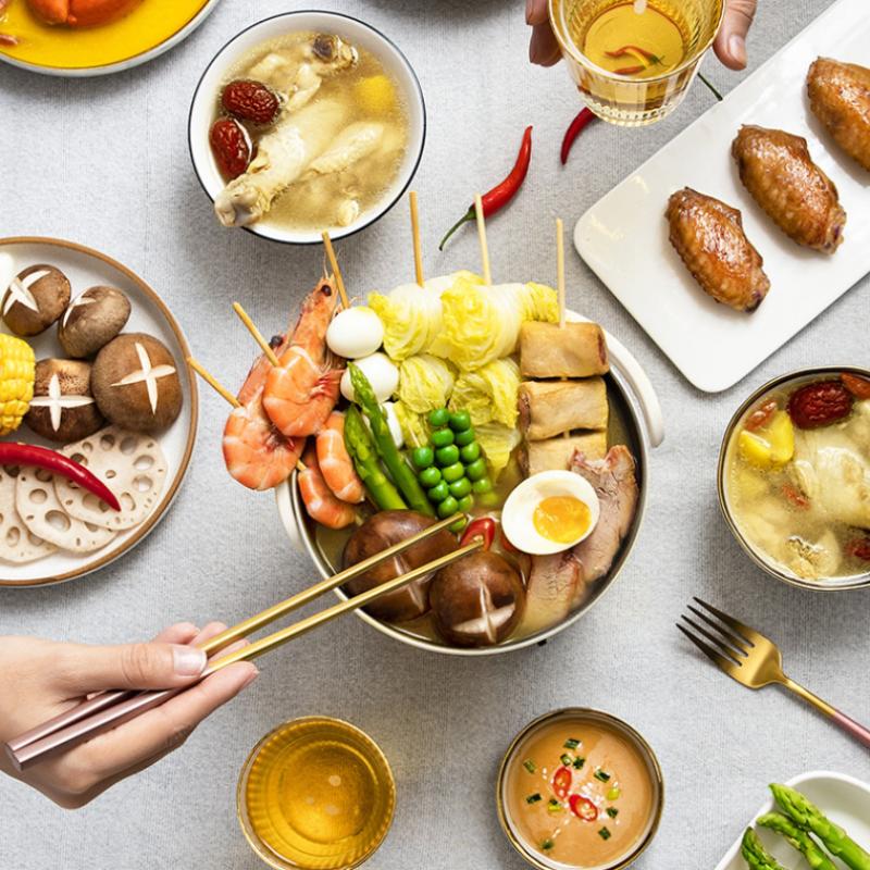 Folded Electric Cooking Pot Mini Portable Electric Skillet Split Type Frying Pan Travel Collapsed Multicooker Hotpot