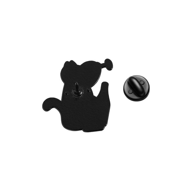 Wine Glass Cat Enamel Pins Custom Cat Drinking Brooches Lapel Badges Clothes Animal Jewelry Gift for Kids Friends
