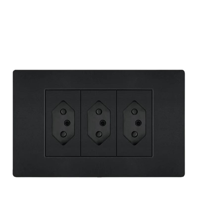 Бразилия Черный США Универсальная 20A розетка, Usb Smart Type-c 20W Быстрая зарядка Usb настенная розетка Италия Чили Выключатель света