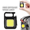 Mini Warning Safety Light LED Floodlight Mini Keychain Light Portable Lights COB LED Flashlight