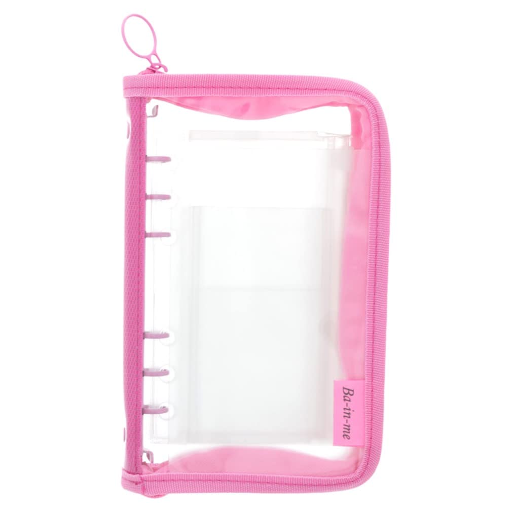 Sunstar Stationery Pencil Case Binder Type Clear X Pink S1425609 Ba-in-me