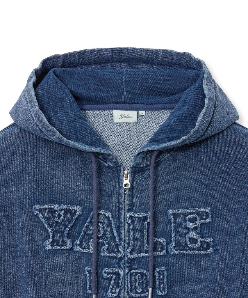 Толстовка на молнии с аппликацией Yale Pigment_Темно-синий