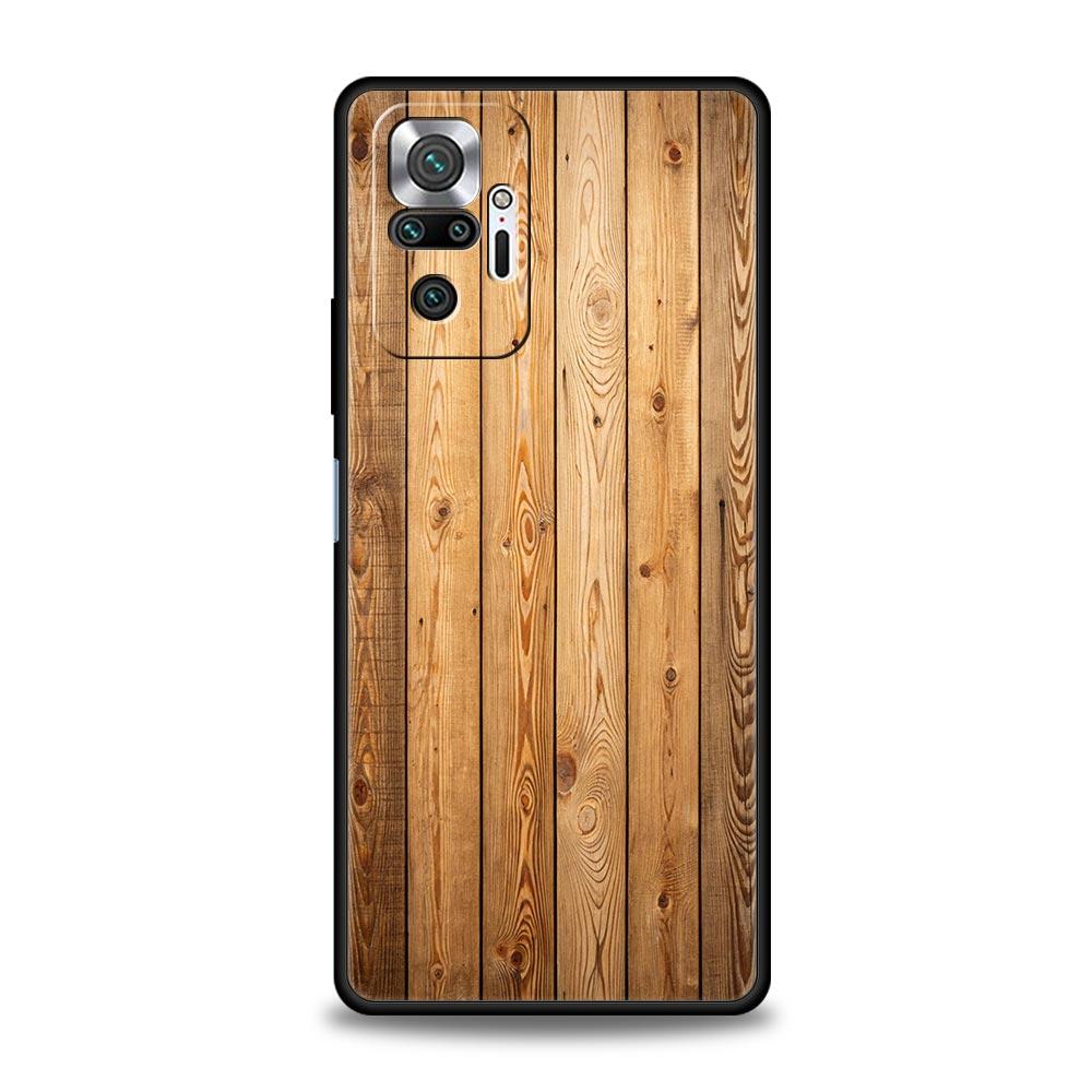 Роскошный чехол-накладка с текстурой под дерево для Redmi 14C 13C 12 10C Note 14 13 12 10 11 Pro Plus K40 Pro Plus, мягкий ТПУ