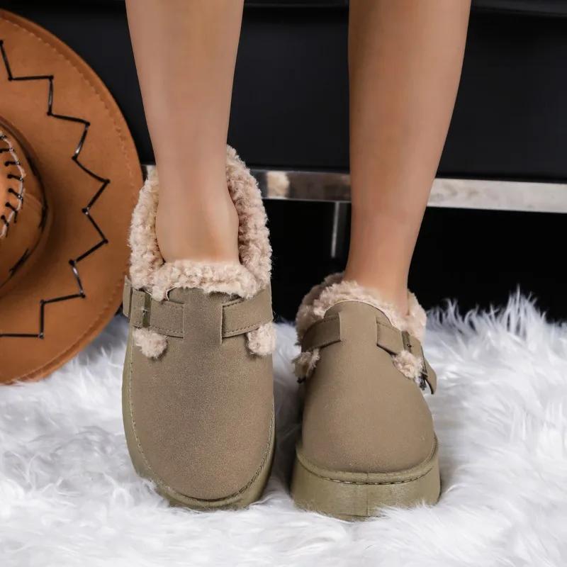 Мода 2024 года. Новые женские зимние ботинки на толстой подошве. Зимние ботильоны. Удобные плюшевые теплые повседневные модные женские ботинки.