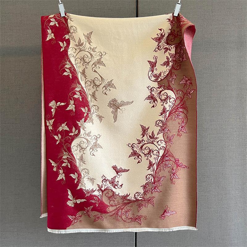 Fashion Luxury Thicken Warm Winter Women Scarf Imitation Cashmere Shawl Pashmina Scarves Female Wrap Blanket Ladies Poncho