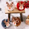 1/4 шт. войлочные украшения в виде лося на рождественскую елку, плюшевые войлочные украшения в виде оленей для рождественской вечеринки, декор для дома на елку