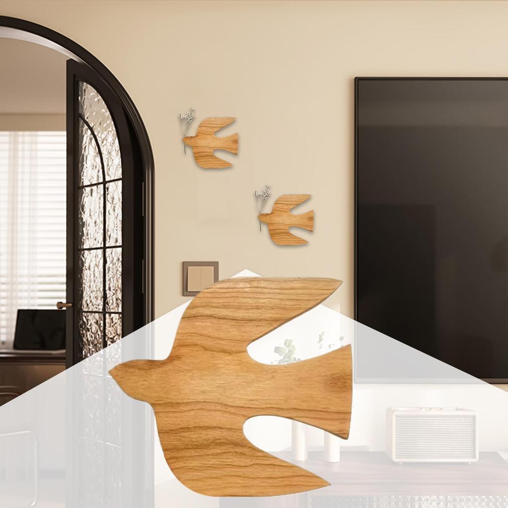 Realistic Bird Wall Decor Swallow Wall Art Hangable Craft Artwork Vintage Wooden Sculptures Realistic Swallow Pendant for Home