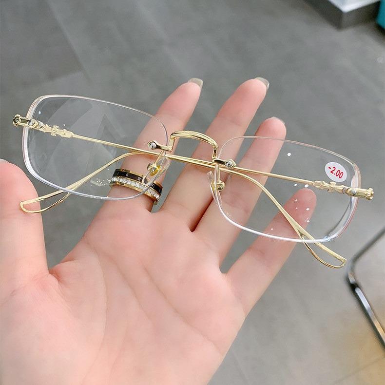 Безрамочные HD очки для чтения с защитой от синего света для людей среднего и пожилого возраста